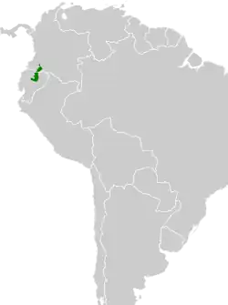 Distribución geográfica del brillante gorgirrosado