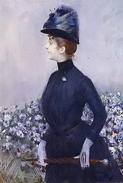 Señora con flores, óleo sobre tela, 1910.