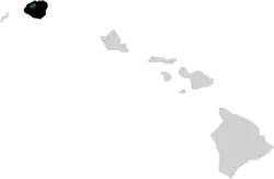 Negro: Extinto Verde: Área de distribución actual