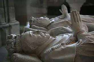 Yacentes de Enrique II de Francia y Catalina de Médici (1583, Basilica de Saint Denis).
