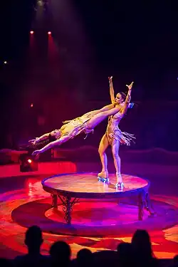 Hermanas Niedziela y Emily Raluy (cuarta generación) en el Circo Raluy Legacy