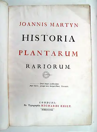 Historia Plantarum Rariorum