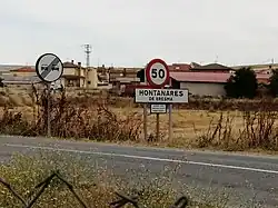 Nombre de la localidad en la señal que indica la entrada a la zona urbanizada