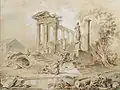 Hubert Robert, Vista Arqueológica, 1773. Museo Nacional de Arte Decorativo, Buenos Aires