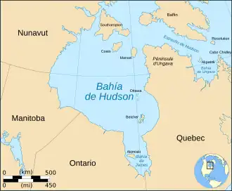 Localización del archipiélago de las islas Belcher