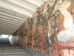 Mural en la Catedral de Huejutla.