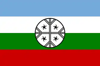 Bandera mapuche del territorio huenteche.