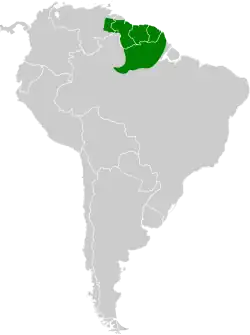 Distribución geográfica del hormiguero cantarín.
