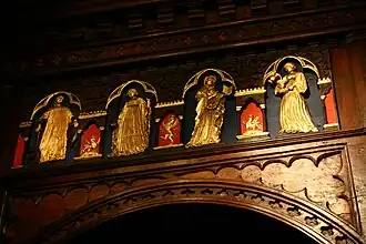 Fortaleza, Justicia, Prudencia y Templanza en la Sala dell'Udienza del Collegio della Mercanzia