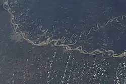 Argentina, parte del delta y la llanura de inundación del río Paraná.