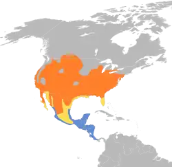 Área de nidificación En vuelo migratorio Área de invernada