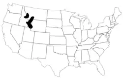 Range of the Idaho pocket gopher in the United States
