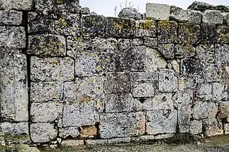 Detalle de restos de anejo delante de la cara sur.