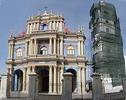 Restauración del campanario en 2012.