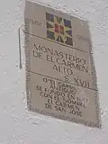 Placa explicativa de la historia del conjunto.
