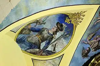 Pintura del techo en la iglesia de San Félix