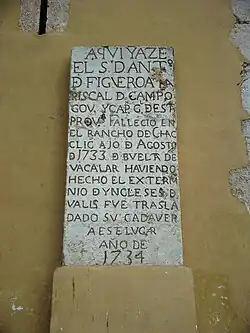 Placa conmemorativa.