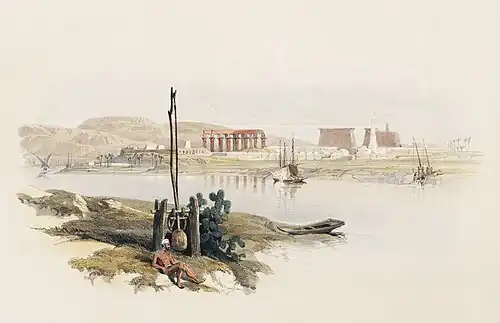 140. Ruinas de Luxor desde el S.O.