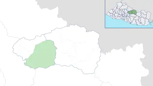 Ubicación de Ilobasco en el Departamento de Cabañas