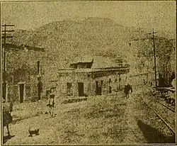 Aspecto de una calle de Pachuca, en 1905.