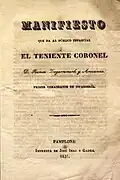 Manifiesto militar de la primera guerra carlista (1837)