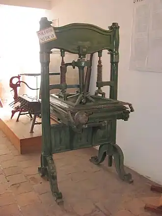 Imprenta ubicada en Museo del Vino de Cafayate, Salta, Argentina.