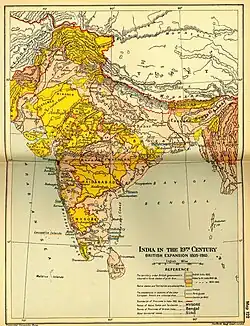 India durante la Compañía Británica de las Indias Orientales