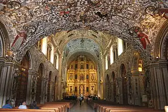 Interior Templo de Santo Domingo de Guzmán.