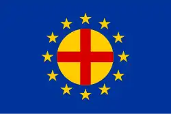 Bandera actual de la Unión Internacional Paneuropea.