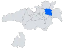 Localización de Intxaurrondo en San Sebastián