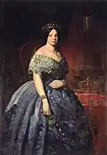 Isabel II (1859) (copia de pintura de José Romá). Palacio de Cervellón de Valencia.