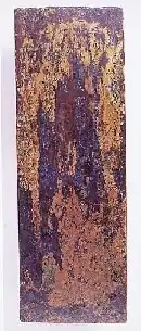 Epitafio sobre bronce chapado en oro.