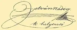 Firma de Esteban de Austria