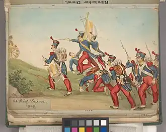 Regimiento suizo 1848.