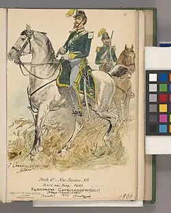 Escuadrón de caballería 1860.