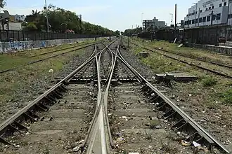 Detalle de las vías del Ramal Mercedes