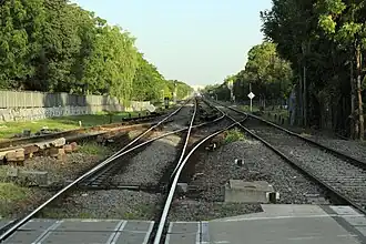 Detalle de las vías hacia Merlo