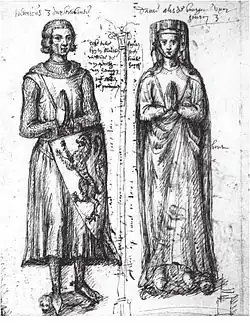 Adelaida y su marido, Enrique III de Brabante.