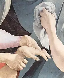 Detalle de Il Trasporto, de Pontormo, ca. 1525-1528.