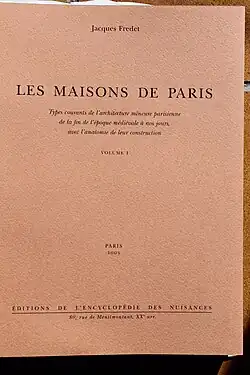 Les Maisons de Paris por Jacques Fredet.