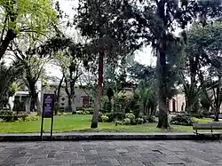 Vista del jardín.
