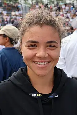 Jasmine Paolini, miembro del equipo ganador de dobles femenino en 2025. Fue su primer título de Grand Slam.
