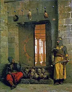 Cabezas de los rebeldes beys en la mezquita de El Hasanein, El Cairo, 1866