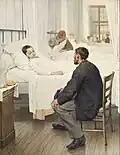 Día de visita en el hospital, de Geoffroy, 1889