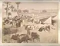 Vista del Puente antes de la instalación de los leones, hacia 1880, por el fotógrafo Pascal Sebah (1823-1886)