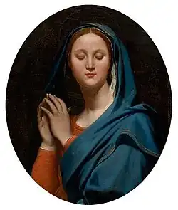 La virgen del velo azul, Ingres, 1827.