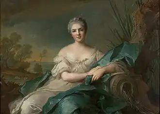 Madame Victoria, como alegoria del agua en 1751 por Jean-Marc Nattier