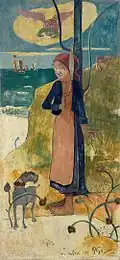 Paul Gauguin : Jeanne d'Arc, 1889, 134 × 62,9 cm, Museo Van Gogh, Ámsterdam.