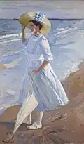 Elena en la playa de Joaquín Sorolla (1909)