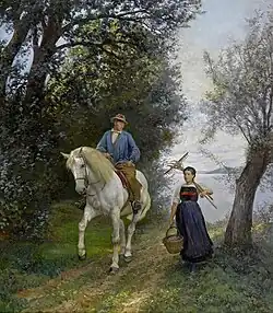 El jinete y su mujer en el lago (c. 1892)
